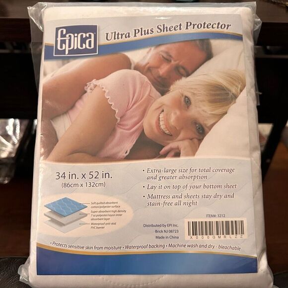 Epica Other - Epica Premium Ultra Plus Waterproof Sheet Protector 34x52 Inches White New